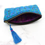 Silk Sari Upcycled Quilted Jewellery Bag, thumbnail 7 of 7