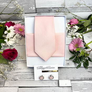 Vintage Rose Wedding Tie Set, 4 of 10