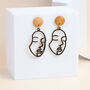 Abstract, Artsy Drop Earrings Gold Plated, thumbnail 1 of 8