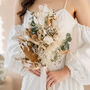 Dakota Elopement Flat Back Dried Flower Wedding Bouquet, thumbnail 1 of 3