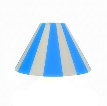 Hand Painted Upcycled Linen Sustainable Lampshade Stripe, 9 of 12