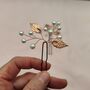 Copper Leaf Hair Pin With Pearls Perfect For Weddings, thumbnail 1 of 10