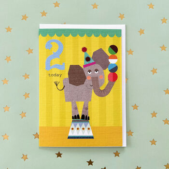 Elephant 2nd Birthday Card, 4 of 5