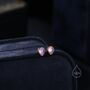 Tiny Moonstone Droplet Stud Earrings, thumbnail 1 of 10