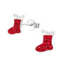 Silver Christmas Studs, Xmas Stockings, In A Gift Tin, thumbnail 2 of 9