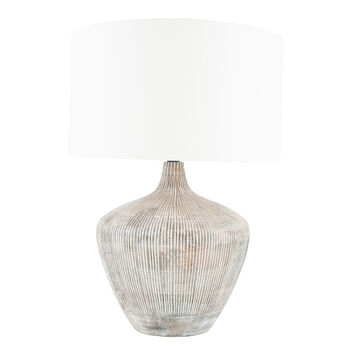 Clifford Textured Mango Wood Table Lamp, 2 of 7