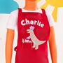 Personalised Dinosaur Design Children’s Apron, thumbnail 2 of 7