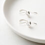 Sterling Silver Diamante Wire Earrings, thumbnail 3 of 6