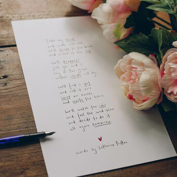 'Take My Hand' Valentine's Poem, 2 of 3
