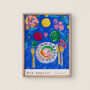 Bon Appetit Dinner Plate Art Print Watercolour Poster, thumbnail 1 of 3