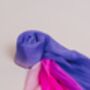 100% Mulberry Silk Scarf, Ombre Purple Blue Pink, thumbnail 5 of 7