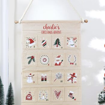 Personalised Fabric Fill Your Own Advent Calender, 2 of 6