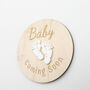 Engraved Baby Coming Soon Plaque Acrylic Keepsake, thumbnail 3 of 12