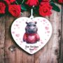 Personalised Hippo Love Decoration, thumbnail 2 of 2