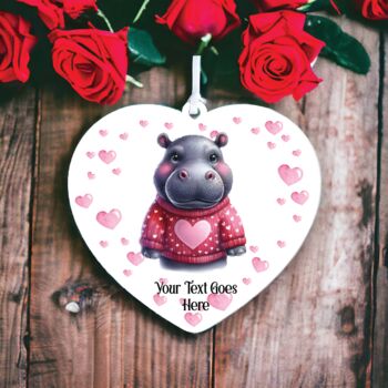 Personalised Hippo Love Decoration, 2 of 2