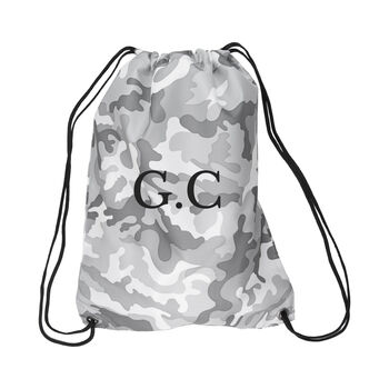 Personalised Camo Drawstring Bag, 9 of 9