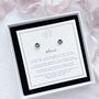 Sterling Silver Heart Stud Earrings With ‘Mum’ Poem Gift Card – Meaningful Mother’s Day Gift, thumbnail 5 of 10