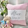 Personalised Silk And Linen Script Cushion, thumbnail 1 of 7