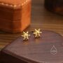 Sterling Silver Snowflake Stud Earrings, thumbnail 3 of 10