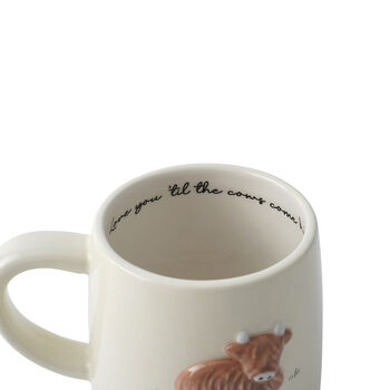 Bramble Farm Highland Cow Stoneware Mug In Gift Box, 4 of 6