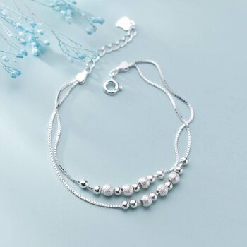 Sterling Silver Layered Ball Bracelet, 2 of 6