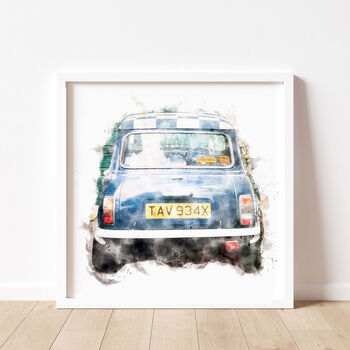 Mini Car Personalised Portrait Print, 2 of 9
