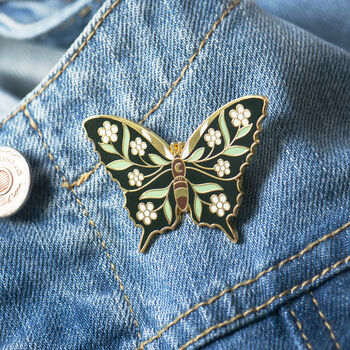 Butterfly Enamel Lapel Pin, 6 of 10