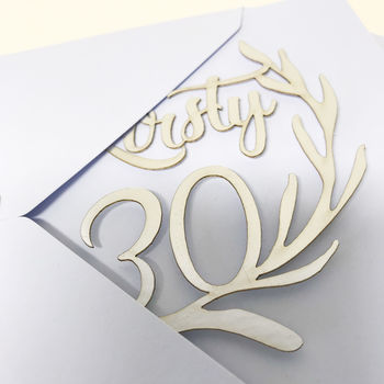 Personalised Papercut 30th Birthday Card, 7 of 10