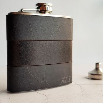 Customised Leather Hip Flask, 2 of 5