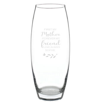 'First My Mother, Forever My Friend' Personalised Vase, 2 of 2