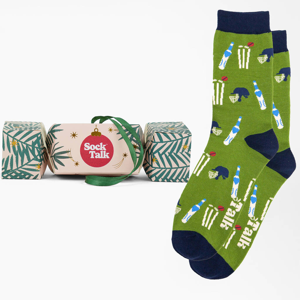Cricket Bamboo Socks Men's Christmas Cracker Hanging Tree Decoration, 1 of 5