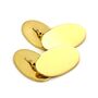 Personalised 9ct Gold Double Sided Oval Chain Cufflinks, thumbnail 2 of 5