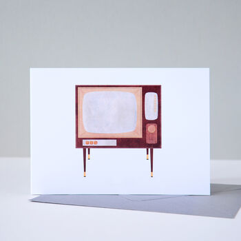 Retro Television Greetings Card, 6 of 9