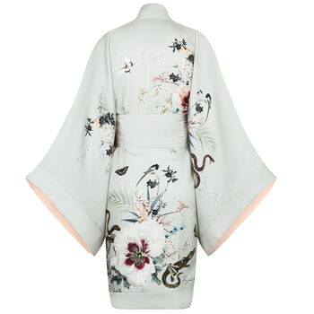 Silk Kimono Dressing Gown Garden Of Dreams, 9 of 11