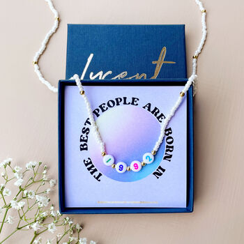 Personalised Birth Year Beaded Necklace, 2 of 10