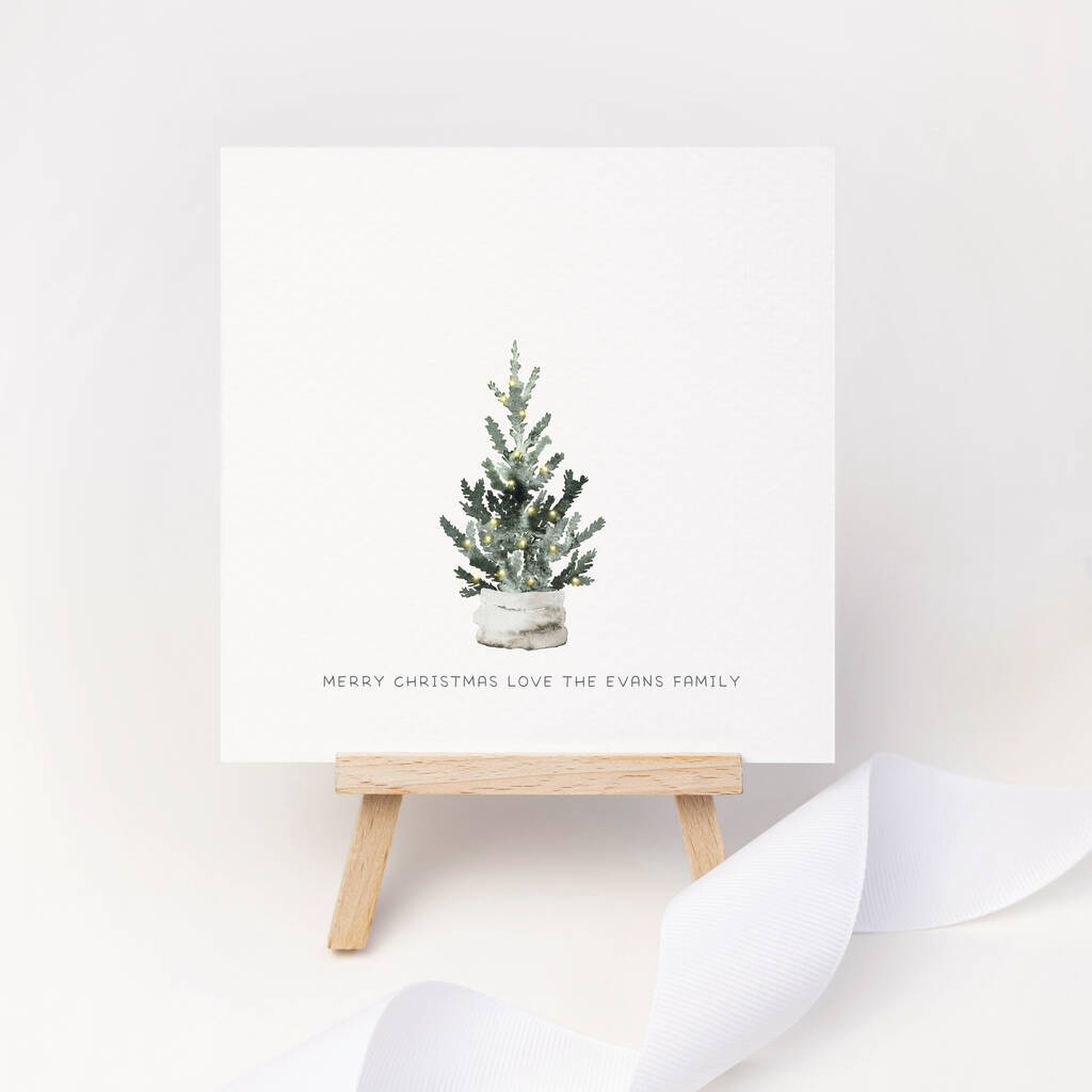 Personalised Family Christmas Tree Greeting Card