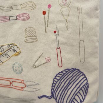 Stitch Your Craft Tools Tote Bag, 4 of 6