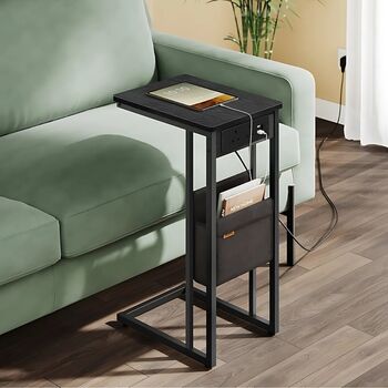 Side Table With Charging Station, Usb Ports And Outlets, 3 of 9