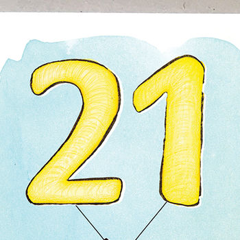 Fox Illustrated 21st Birthday Card, 3 of 7