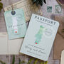Passport Map Watercolour Style Wedding Invitation, thumbnail 4 of 12