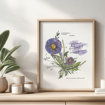 Birth Month Flower Print, 4 of 7