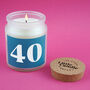40 Large Clear Candle • 40th Birthday • Birthday Gift • Scented Glass Jar Candle • Humour • Just Because Candle • Gift Box, thumbnail 1 of 3