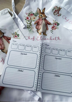 Personalised Kids Pink Bunny Baking Gift Set, 3 of 5