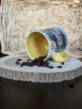 Hand Thrown Ceramic Mug/Asemic Writing, 3 of 5