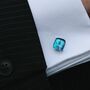 Square Blue Cufflinks, thumbnail 9 of 12