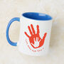 Personalised Daddy And Me Handprints Father's Day Mug, thumbnail 1 of 9