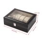 10 Slots Pu Leather Watch Storage Box Case With Lock, thumbnail 7 of 7