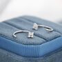 Tiny Hydrangea Cz Flower Huggie Hoop Earrings, thumbnail 2 of 12