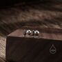 Tiny Black Cz Marquise Screw Back Earrings, thumbnail 6 of 10