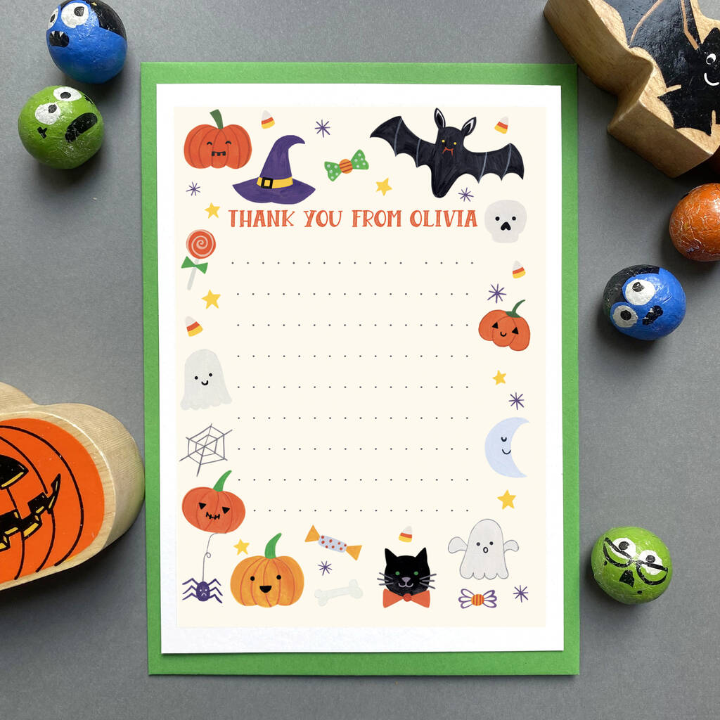 Personalised Halloween Children's Thank You Cards